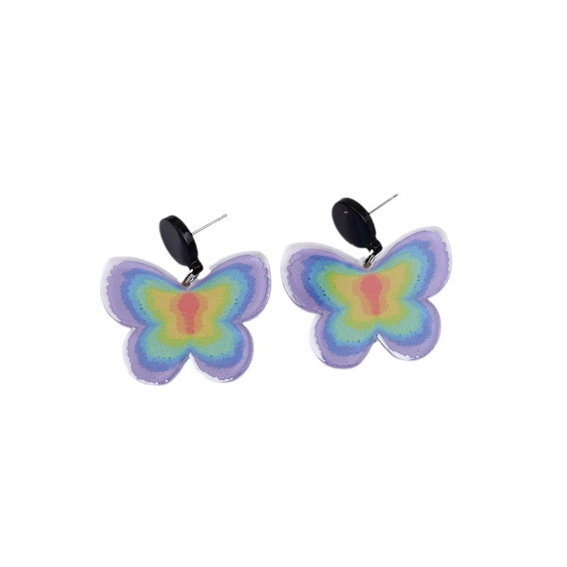 Wholesale Flame Butterfly Acrylic Earrings